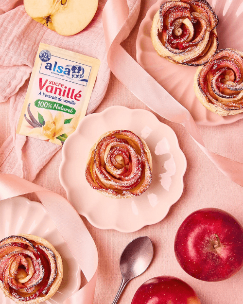 Rose apple tartlets