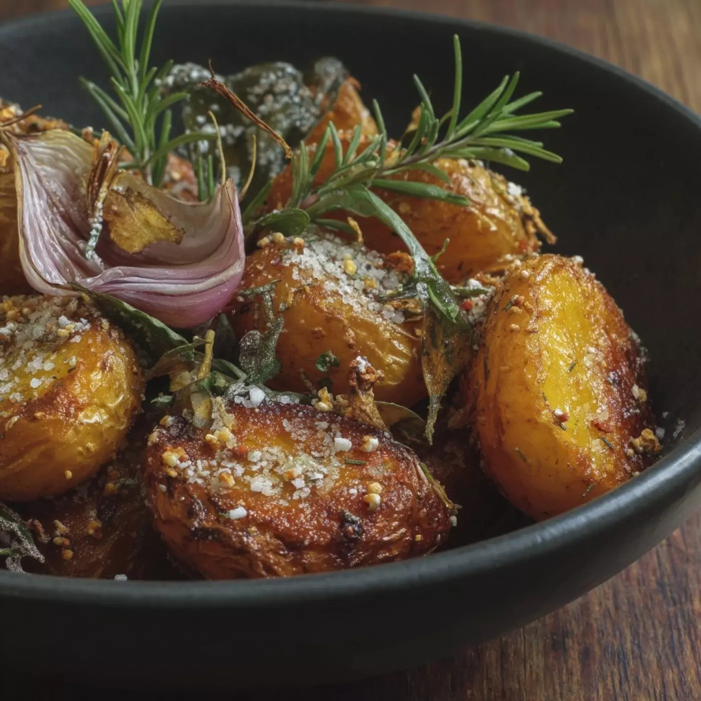 baby potatoes with fleur de sel